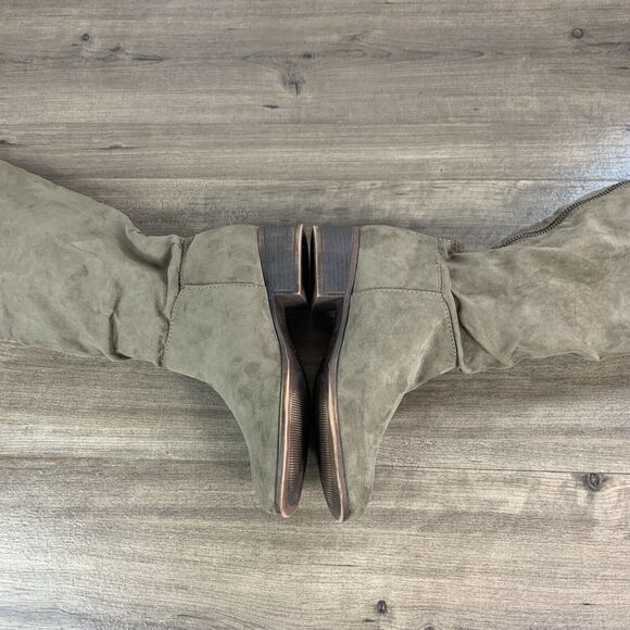 Madden Girl Womens Suede Knee High Boots Size 8 Slouch Comfort Round Toe - Picture 8 of 11